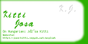 kitti josa business card